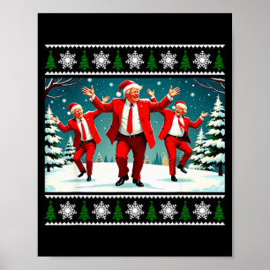 Christmas Donald Trump President 2024 Dancing Funn Poster