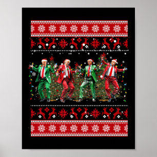 Christmas Donald Trump President 2024 Dancing Funn Poster