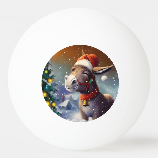 Christmas Donkey (1) Ping Pong Ball (Front)
