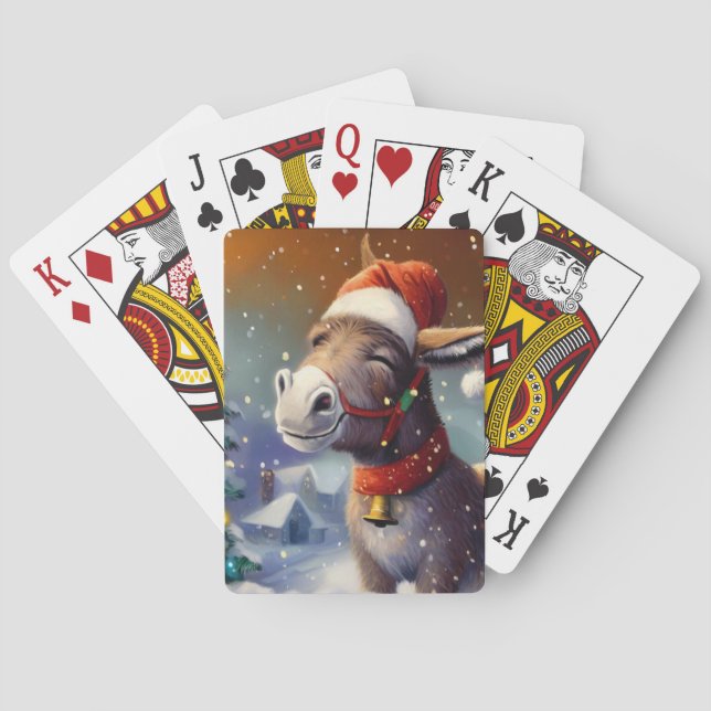Christmas Donkey (1) Playing Cards (Back)