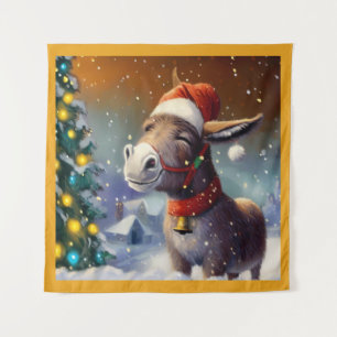 Christmas Donkey 1 Tapestry