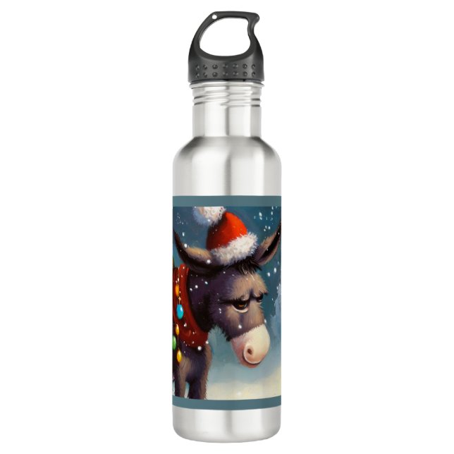 Christmas Donkey 2 710 Ml Water Bottle (Front)