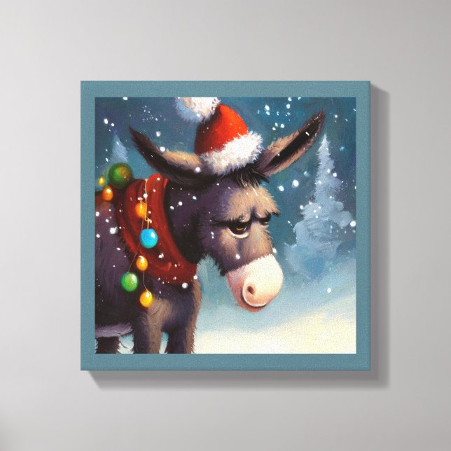 Christmas Donkey 2 Canvas Print (Front)