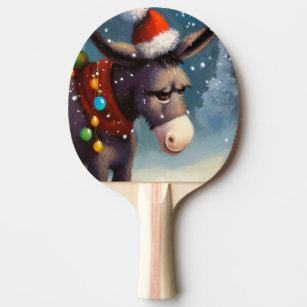 Christmas Donkey (2) Ping Pong Paddle