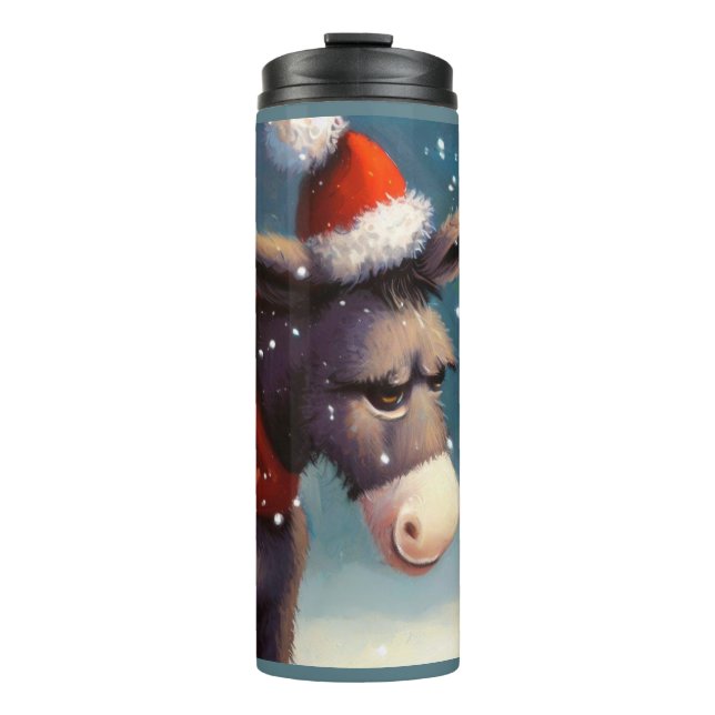 Christmas Donkey 2 Thermal Tumbler (Front)
