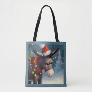 Christmas Donkey 2 Tote Bag