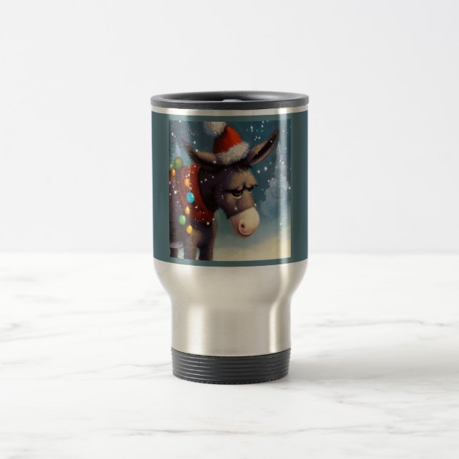 Christmas Donkey 2 Travel Mug (Center)