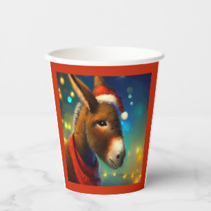 Christmas Donkey 3 Paper Cups