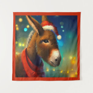 Christmas Donkey 3 Tapestry
