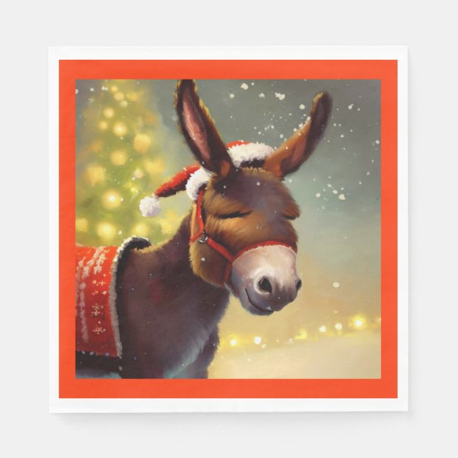 Christmas Donkey 4 Napkin (Front)
