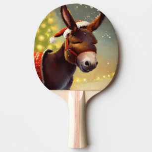 Christmas Donkey (4) Ping Pong Paddle