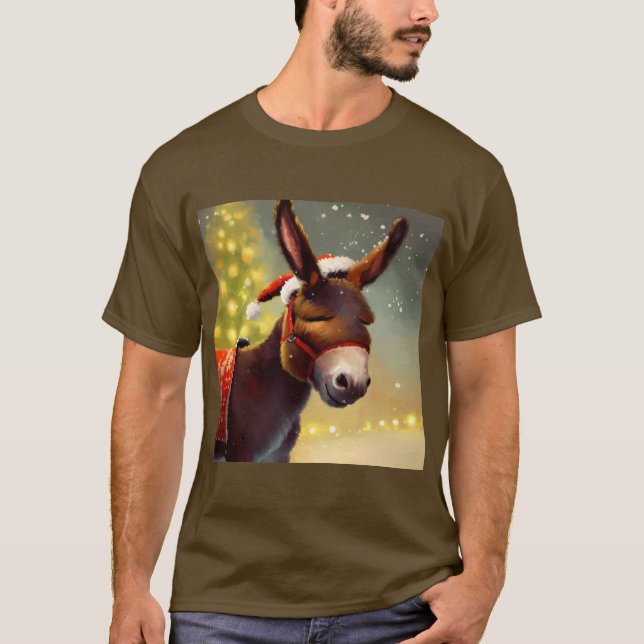 Christmas Donkey 4 T-Shirt (Front)