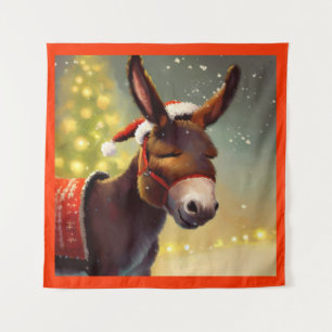 Christmas Donkey 4 Tapestry