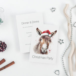 Christmas Donkey, customisable Invitation