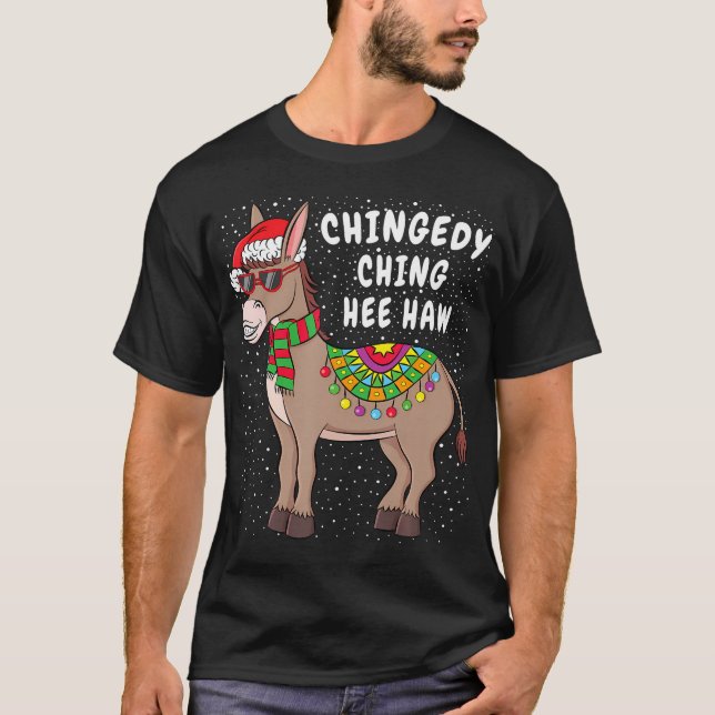 Christmas Donkey 	 Funny American Italian Xmas Gif T-Shirt (Front)