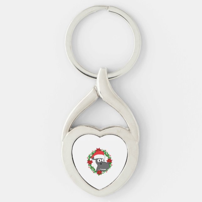Christmas Donkey Key Ring (Front)