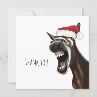 Christmas Donkey, Thank You Flat Note Cards