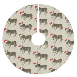 Christmas Donkeys Brushed Polyester Tree Skirt