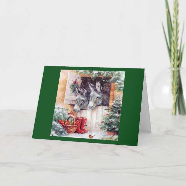 Christmas Donkeys Holiday Card (Front)