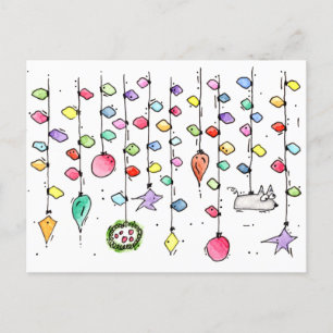 Christmas Doodle Holiday Postcards