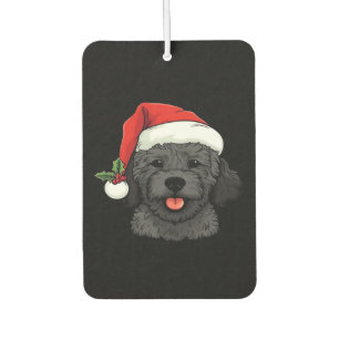Christmas Doodle Oodle Dog - Black Classic T-Shirt Car Air Freshener