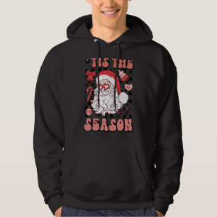 Christmas Doodles Tis' The Season Retro Holiday Sa Hoodie