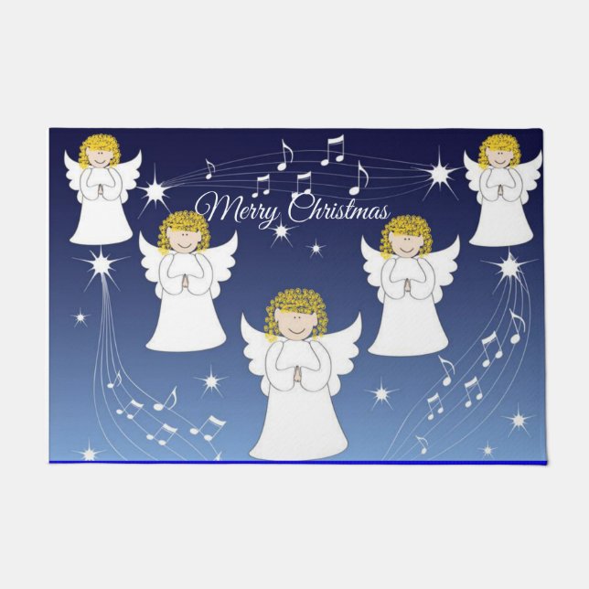 Christmas Door Mat, Angel Doormat (Front)
