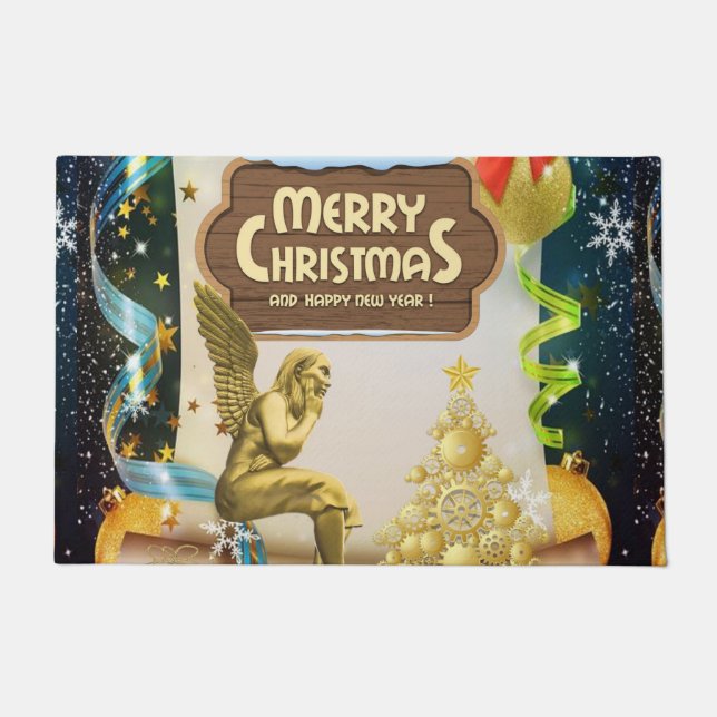 Christmas Door Mat, Christmas Angel Doormat (Front)