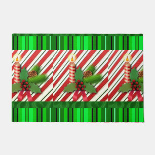 Christmas Door Mat, Christmas Candle Doormat