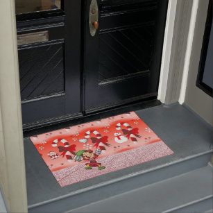 Elf Doormats Welcome Mats Zazzle Co Uk