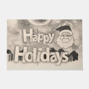 Christmas Door Mat, Happy Holidays Doormat