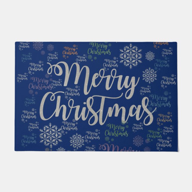 Christmas Door Mat, Merry Christmas Doormat (Front)