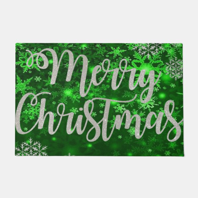 Christmas Door Mat, Merry Christmas Doormat (Front)