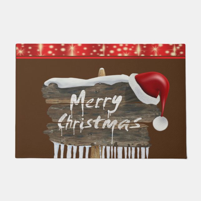 Christmas Door Mat, Merry Christmas Doormat (Front)