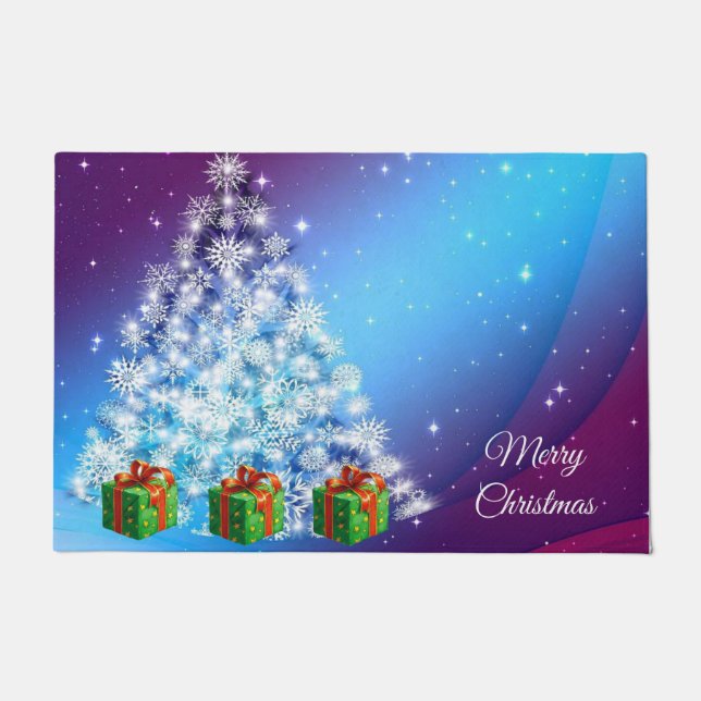 Christmas Door Mat, Merry Christmas Doormat (Front)
