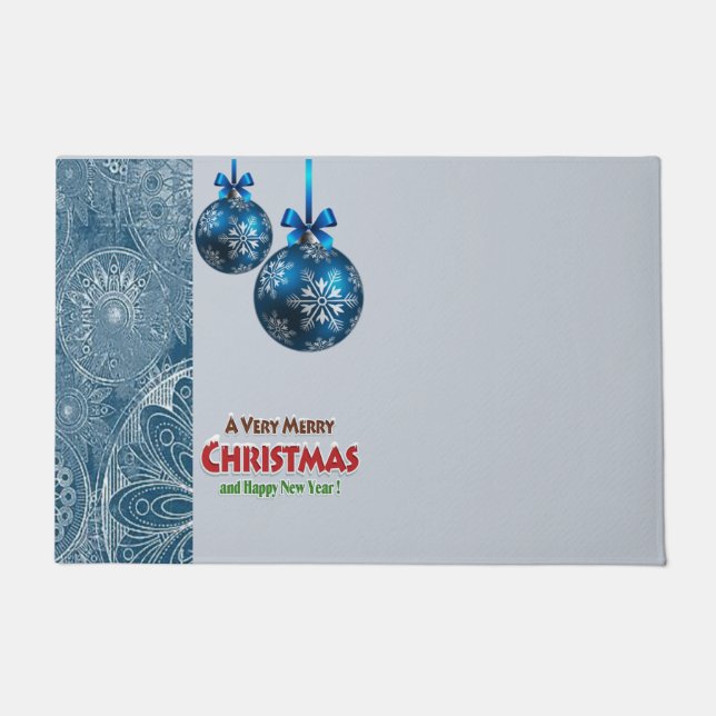 Christmas Door Mat, Merry Christmas Doormat (Front)