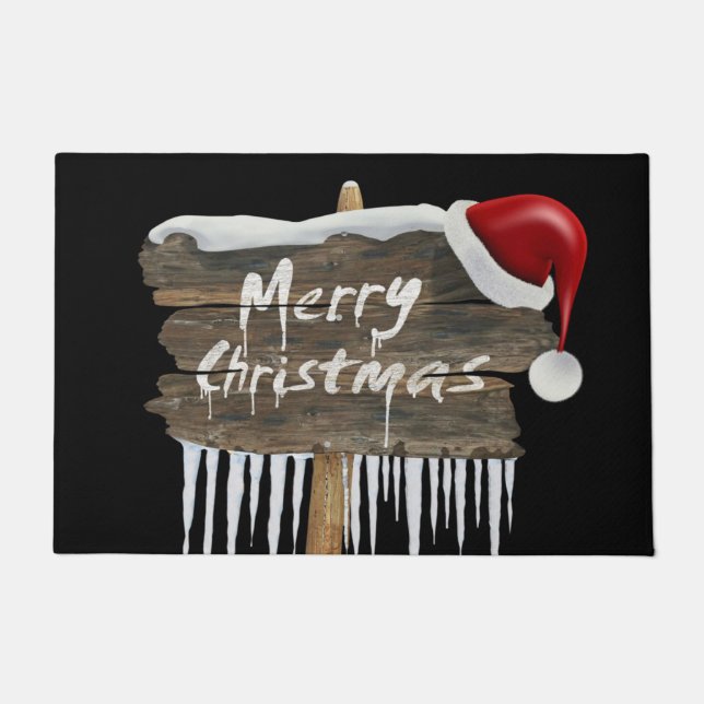 Christmas Door Mat, Merry Christmas Doormat (Front)