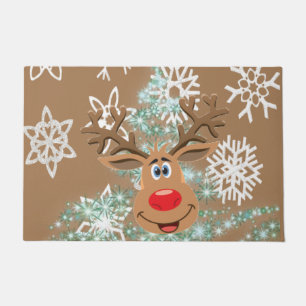 Christmas Door Mat, Reindeer Doormat