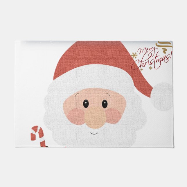 Christmas Door Mat, Santa Doormat (Front)