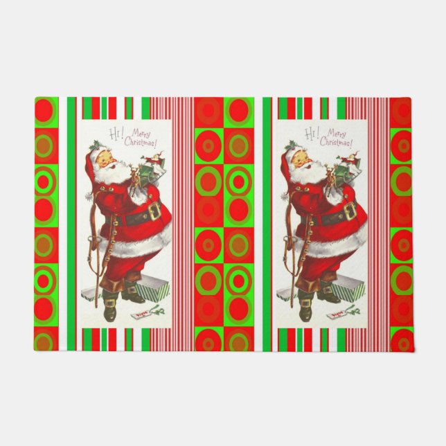Christmas Door Mat, Santa Doormat (Front)