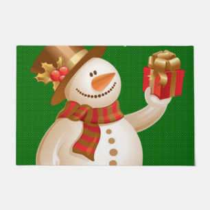 Christmas Door Mat, Snowman Doormat
