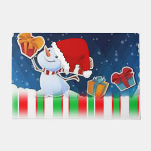 Christmas Door Mat, Snowman Doormat
