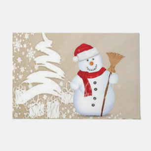 Christmas Door Mat, Snowman Doormat