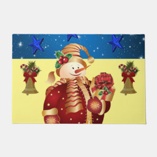 Christmas Door Mat, Snowman Doormat