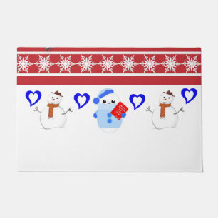 Christmas Door Mat, Snowman Doormat