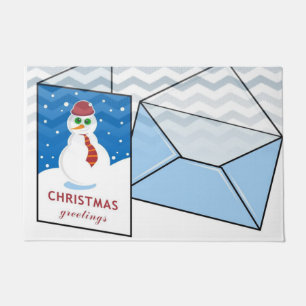 Christmas Door Mat, Snowman Doormat