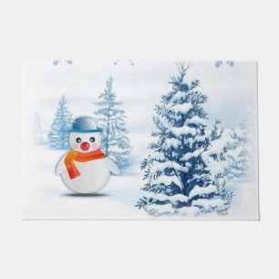 Christmas Door Mat, Snowman Doormat