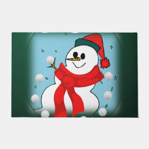 Christmas Door Mat, Snowman Doormat