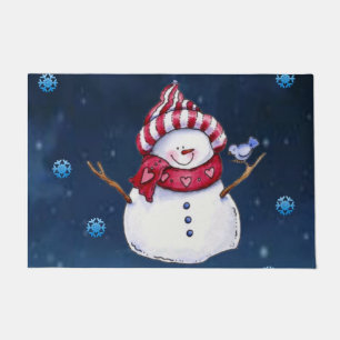 Christmas Door Mat, Snowman Doormat