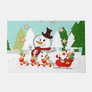 Christmas Door Mat, Snowman Doormat